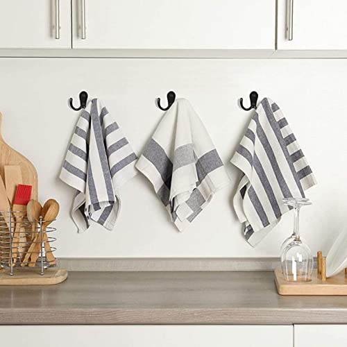 2 Pcs Double Prong Robe Hooks, Dual Coat Hooks Wall Mounted Hanging Clothes for Bathroom Bedroom Door Wall Retro Metal Cloth Hanger Double Coat Hooks with 4 Screws (Sliver) - color: Sliver