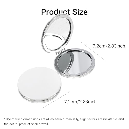 Portable Makeup Mirror Double-Sided - 1 Pcs Daily Beauty Tool, Purse Accessory - color: Circle