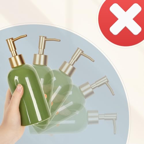 Natheeph Soap Dispenser for Bathroom/Kitchen Fill Hand Soap/Dish Soap,14OZ | Soap Pump Dispenser Bottle, Ceramic Soap Dispenser Refillable Shampoo/Lotion/Liquid/Detergent for Bathroom/Kitchen, Green - color: Green
