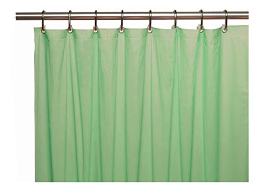 Venice Elegant Home Heavy Duty Vinyl Shower Curtain Liner with 12 Metal Grommets (Jade) - color: Jade