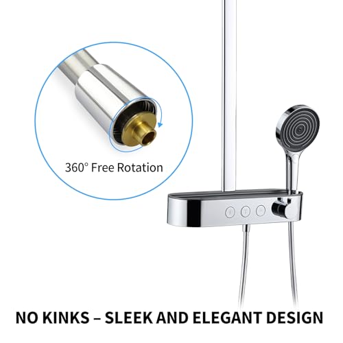 Extra Long Replacement Shower Hose Extension Handheld Shower Head Hose 79 Inches Flexible and Durable with Brass Insert and Nut - color: Silver, size: 79 Inches