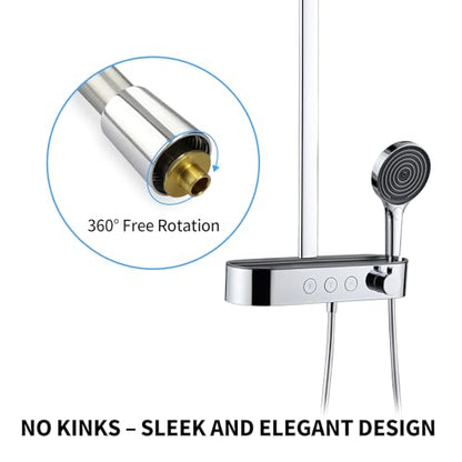 Extra Long Replacement Shower Hose Extension Handheld Shower Head Hose 79 Inches Flexible and Durable with Brass Insert and Nut - color: Silver, size: 79 Inches