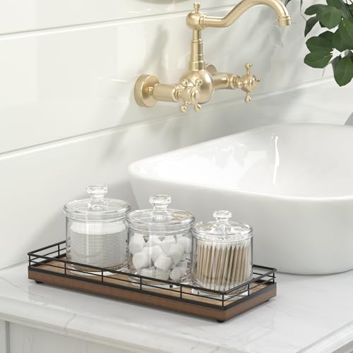 Acacia Wood Bathroom Vanity Tray, 11" L Small Countertop Tray for Dresser, Table, Kitchen Counter, Coffee Bar - color: Acacia, size: 11" x 4.3" x 1.5"