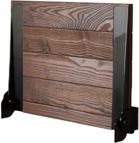 Seachrome 18 inch Silhouette Slimline Folding Wall Mount Shower Bench Seat, Natural Ash Wood Thermacor Seat with Matte Black Frame - color: Walnut Ash Wood With Matte Black Frame