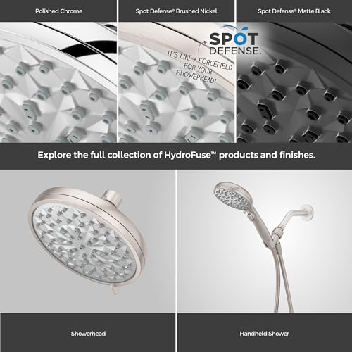 Pfister HydroFuse Shower Head, Shower Arm Not Included, 6-Function, 1.75 GPM, Spot Defense Brushed Nickel Finish, 015WS2HF01GS - color: Spot Defense Brushed Nickel, size: 1.75 GPM