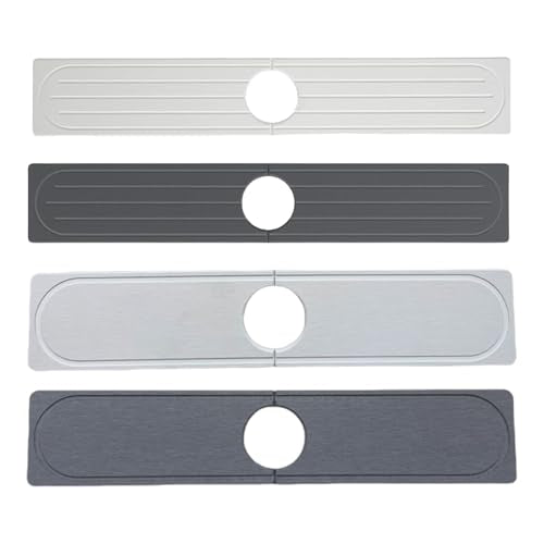 Diatomite Super Absorbent Kitchen Bath Mat Fast Drying Nonslip Pad for Sinks Waterproof Countertop Absorber - color: White