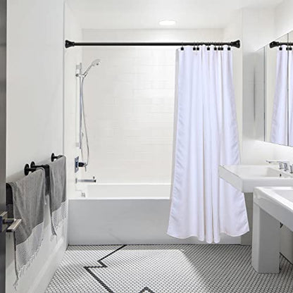 Shower Hooks - Double Shower Curtain Rings for Bathroom - Rust Resistant Shower Curtain Hooks for Shower Curtain or Liner - Shower Curtain Rings with Crystal Design - Set of 12, Matte Black - color: Black