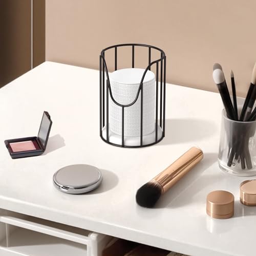 Luxspire Bathroom Cup Dispenser, 3-5oz Dixie Cup Dispenser, Metal Dixie Cup Holder, Disposable Paper Cup Holder for Bathroom, Cotton Pad Holder, Guest Bathroom Essentials, Black, 2 Pack | Holds 3-5oz Dixie cups, Spring-loaded design for guest bathrooms, A
