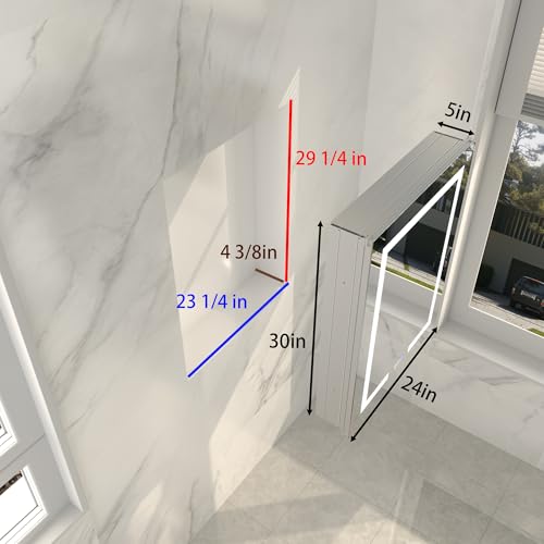 24 x 30" Wall-Mounted LED Bathroom Medicine Cabinet, Anti-Fog, 3 Color Temp | Surface-Mount/Recessed, Double-Sided Mirror Cabinet with DTC Silent-Close Hinges, Adjustable Tempered Glass Shelf - size: 24W x 30H Inch