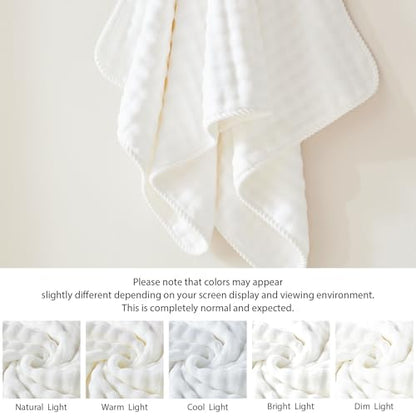 COZYART Lint Free 8 Pcs Bathroom Towels Set Ultra Soft Microfiber White | Fluffy, Thick, Highly Absorbent, Fast Dry, No Shedding, No Pilling, Fade Resistant, Durable, Long-lasting - color: White