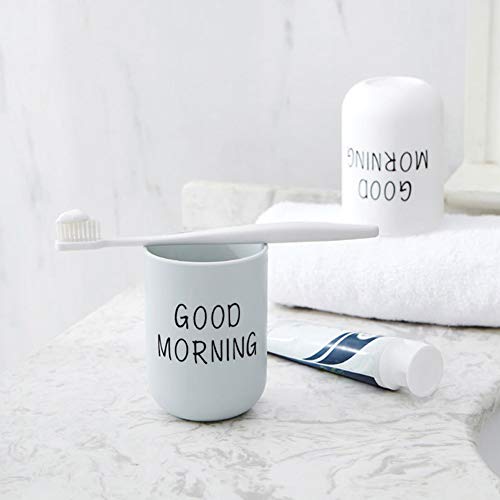 Toothbrush Makeup Brush Holder Cup Unbreakable Reusable Bathroom Vanity Countertop (Beige) - color: Beige