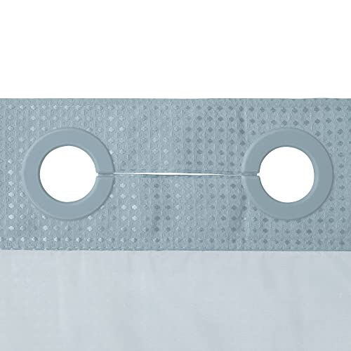 River Dream Heavyweight Waffle No Hook Shower Curtain with Liner,Blue,54x80 | Dotted Waffle,Snap-in Liner,Heavy Duty,Quick Dry,Mesh Top Window,With Bottom Magnets,Hotel-Grade,Washable,Stall Long Size - color: Blue, size: 54"W x 80"L (Pack of 1)