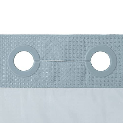 River Dream Heavyweight Waffle No Hook Shower Curtain with Liner,Blue,54x80 | Dotted Waffle,Snap-in Liner,Heavy Duty,Quick Dry,Mesh Top Window,With Bottom Magnets,Hotel-Grade,Washable,Stall Long Size - color: Blue, size: 54"W x 80"L (Pack of 1)