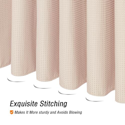 Blush Pink Fabric Shower Curtain, 72 X 72 | Cloth-Textured Shower Curtain for Bathroom - Soft Cloth & Hotel Spa Luxury, Water Repellent, Machine Washable - color: Blush Pink, size: 72"W x 72"L (Pack of 1)