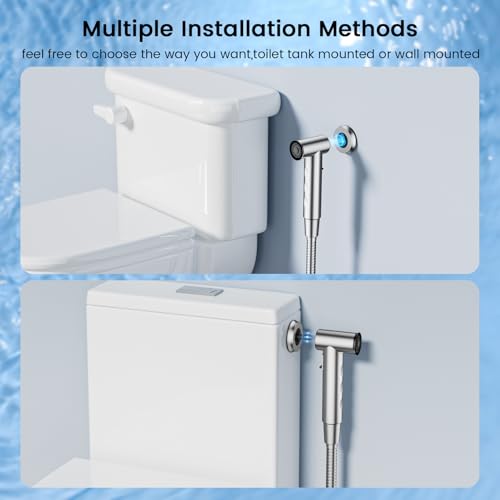 FEELSO Handheld Bidet Sprayer for Toilet, Adjustable Water Pressure Jet Spray Toilet with Bidet Hose for Diaper Sprayer Kit, Feminine Baby Wash, Pet Shower & Muslim Shower
