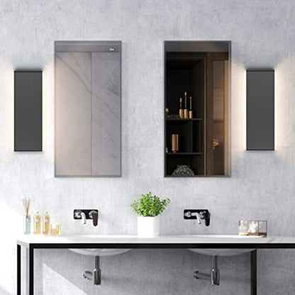 Aipsun 15.8in Matte Black Modern Vanity Light Up and Down LED Vanity Light for Bathroom Wall Lighting Fixtures (Warm Light 3000K) - color: Warm Light Black, size: 15.8 inch, style: 3000K