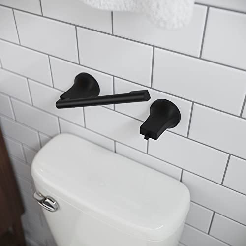 Pfister BPHPFM0B Pfirst Modern Toilet Paper Holder, Matte Black (Pack of 3) - color: Matte Black, size: 3 Pack