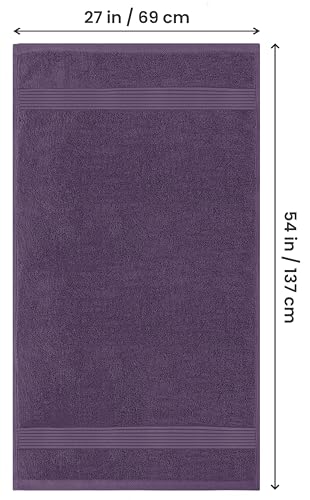 Utopia Towels Luxurious Bath Towels Set, 27x54 in, 4 Pack, Soft, Plum | Soft Luxurious Ring Spun Cotton Bath Towels - Lightweight, Highly Absorbent, Quick-Drying, Ideal for Daily Use - color: Plum