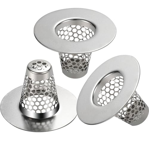 Bathroom Sink Drain Strainers for 1.1"-1.25" Depth Than 1.6" Drain Hole Catcher for Bathroom Sink,Laundry, Utility, RV Sink.Small Conical Bathroom Sink Strainer Basket - size: 0.94 inch Mouth Wide
