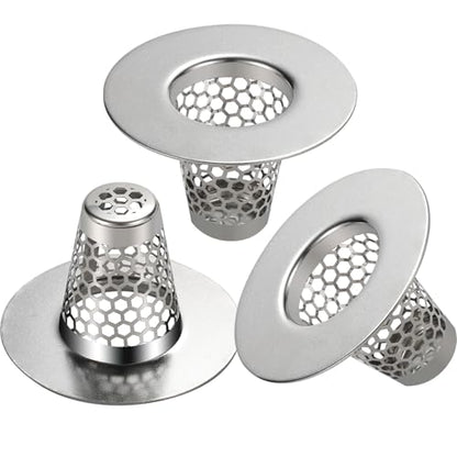 Bathroom Sink Drain Strainers for 1.1"-1.25" Depth Than 1.6" Drain Hole Catcher for Bathroom Sink,Laundry, Utility, RV Sink.Small Conical Bathroom Sink Strainer Basket - size: 0.94 inch Mouth Wide