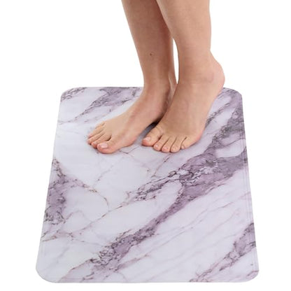 ENKOSI Non Slip Bath Mat for Tub and Shower Floors – Anti Slip Shower Mat with Strong Grip – Soft, Safe, and Unique Marble Print Bathroom Shower Mat for Inside Bathtub and Stalls (28x16 Marble Gray) - color: Marble Gray