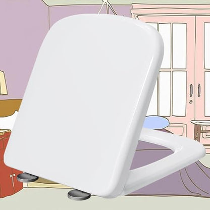 Slow Close Rectangular Toilet Seat Quick Release Adjustable Hinges Easy Installation - size: 36*44cm