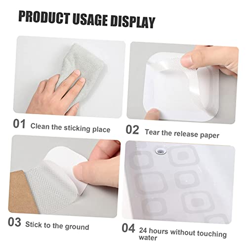 Holibanna 20Pcs Non-Slip Bathroom Stickers Self-Adhesive PEVA Waterproof Shower Room Decals for Bathtubs and Floors Safety Anti-Slip Stickers for Family Use