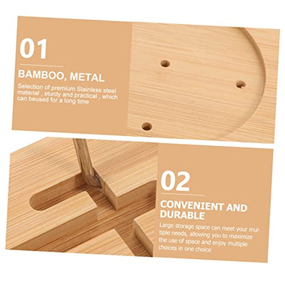 1pcs Multifunctional Bathtub Storage Rack Expandable Bamboo Tray for Tub Adjustable Non-Slip Organizer Book Stand and Wine Holder for Relaxing Bath