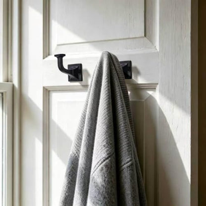 CHIVS Heavy Duty Sold Zinc Towel Hooks, Wall Mounted Square Robe Hooks for Bathroom, Kitchen, Bedroom, Hotel ，Oil-Rubbed Bronze Wall Hook 5 Pack - color: Oil Rubbed Bronze
