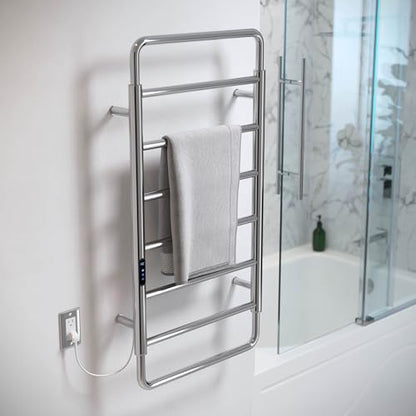 Swiss Madison Ivy 8-Bar Electric Towel Warmer Heated Towel Racks for Bathroom in Chrome - color: Chrome