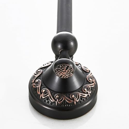 Oil Rubble Bronze Brass Bath Roll Toilet Paper Holder, Wall Mounted Black Bathroom Hardware Accessories, Pattern Carving Design - color: Roll Toilet Paper Holder