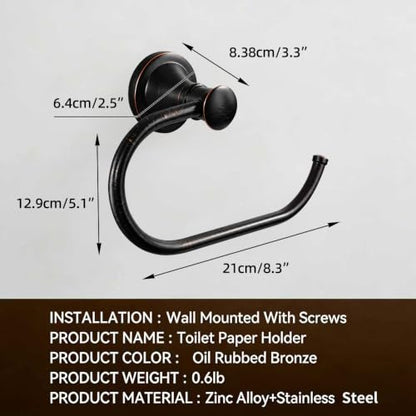 Oil Rubbed Bronze Toilet Paper Holder Bathroom Accessories Rotary Toilet Paper Reel European Wall Mount Rustproof (Oil Rubbed Bronze) - color: Oil Rubbed Bronze