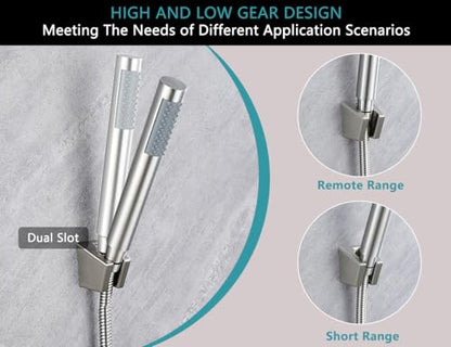 3-Piece Handheld Shower Wand with Long Hose – Brushed Nickel | Complete Shower Head Set with Bracket – Perfect for RV, Dog Bath & Full-Body Rinse. 79" Extra Long Hose. Easy Install. - style: 1 Function
