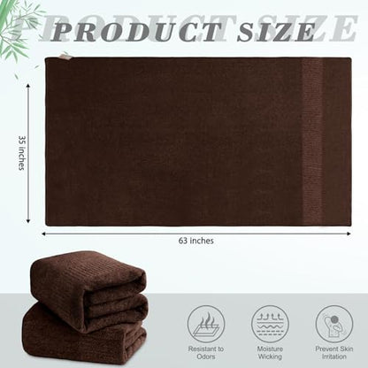 SEISSO Bath Towels, Extra Absorbent & Quick Drying Lightweight Fiber Towels, Premium Big Soft Bath Towel for Fitness, Spa, Sports Towels, Yoga Towel, Brown(4 Pack) - color: Brown
