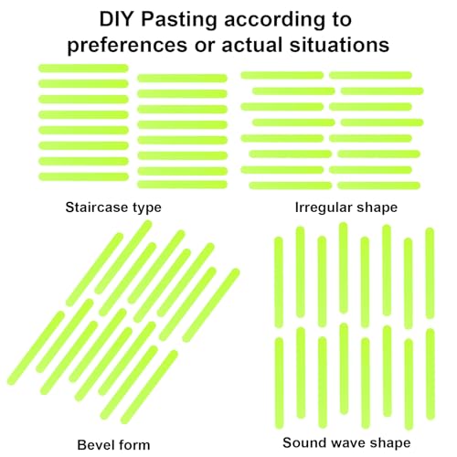 Luminous Non Slip Shower Stickers, Anti Slip Waterproof Bathtub Adhesive Mat Strips, Safe Visible Stair Floor Ladder Tape Decal, Protect Kid Elder for Boat Swimming Pool Health Club (24 Pcs) - color: 24 Pcs