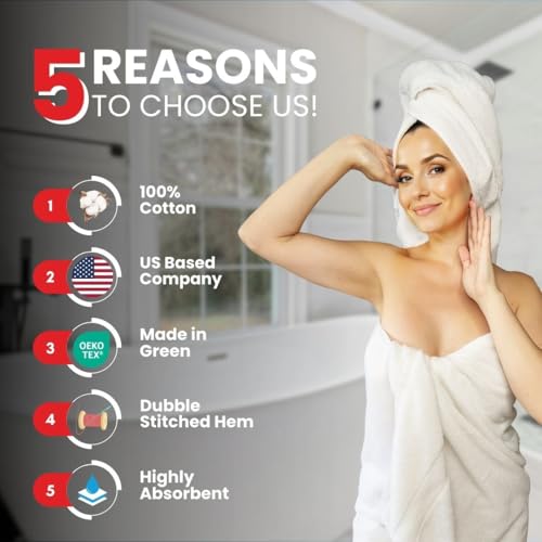 Infinitee Xclusives – Luxury Bath Sheets Towels – 1 Pack 600 GSM (35X70 Inches) – 100% Ring Spun Cotton Large Bath Towels for Bathroom (Brilliant White, Bath Sheets - Pack 1) - color: Brilliant White, size: Bath Sheet - 1 Pack