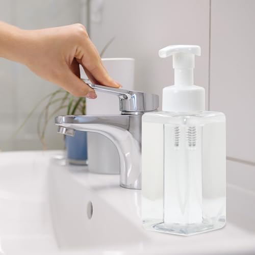 Ginger Lily Farms 2-Pack/15 oz Foaming Soap Dispenser, Plastic | for Hands, Body & Hair, Moisturizing Wash, Salon Wash, Spa Cleanser, Salon & Spa Essentials, Manicure & Pedicure Supplies - style: 15 Oz Clear