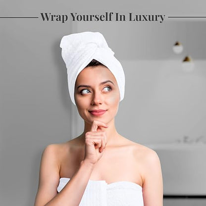 4 Piece Extra Large Bath Towels 30 x 60 Inches, White | 100% Cotton, Larger & Lighter Weight, Quicker to Dry, Super Soft and Absorbent, Perfect for Bathroom - color: White