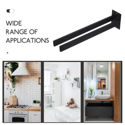 UPKOCH Towel Holder Sleek Contemporary Stainless Steel Wall Mounted Dual Bar with Dual Rod Design Easy to Install Towel Rack with Tools and Instructions for Kitchen and Bathroom