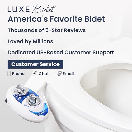 LUXE Bidet NEO 120 - Bidet Attachment for Toilet Seat, Blue | Non-Electric, Single Nozzle, Self-Cleaning, Adjustable Water Pressure, Rear Wash - color: Blue