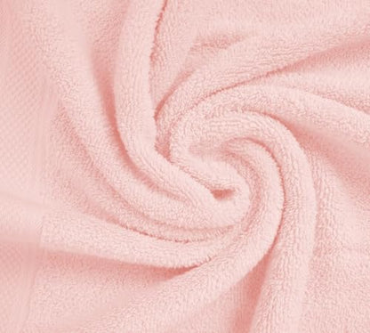 ELITE 8-Piece Zero Twist Cotton Bath Towel Set – 100% Cotton Luxury Towels – Ultra Soft, Fluffy & Absorbent – Quick Dry, Durable & Fade Resistant – Spa Quality Bath, Hand & Washcloth Set (Dusty Pink) - color: Dusty Pink