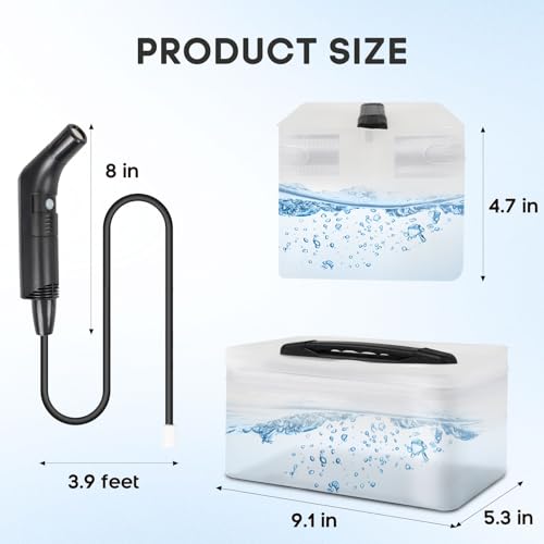 Portable Travel Electric Bidet Sprayer, Jamini Rechargeable Handheld Bidet Kit for Personal Cleaning, 2.3L Water Tank with Dual Pressure Settings for Baby Care, Postpartum, Camping HDDSC-01
