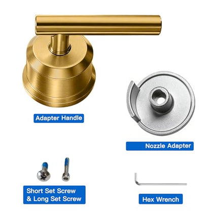All Metal Replacement for Moen Tub/Shower Lever Handle, Compatible with Moen Posi Temp Shower Handle and for Cartridge,Single Handle Faucets for Adjust Water Volume and Temperature,Retro Gold - color: Retro Gold