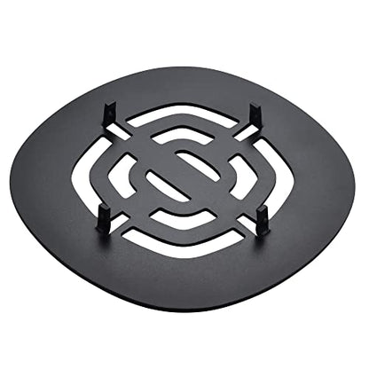 Bropury Easy-to-Install Snap-in Stainless Steel Shower Strainer Shower Drain Grid (Black) - color: Black