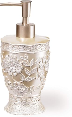Zahari Home Rose Vine Stylish Soap Dispenser Set - Modern Print Design for Kitchen and Bathroom - Lotion Pump, Dish Soap, Hand Sanitizer, Hand Soap - Cute and Practical - color: Rose Vine