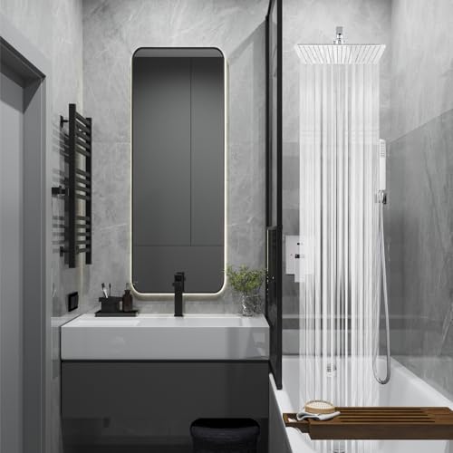 Midanya Shower Faucet Set with Handheld Sprayer,16 Inch,Polish Chrome | Rough-in Shower Valve and Trim Kit Included,Square Rain Head,Wall Mount Shower System,All Metal,Bathroom - color: Chrome, size: 16 Inch