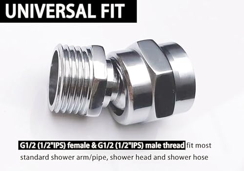 shower head swivel adapter ball joint,showerhead adjustable connector,brushed nickel