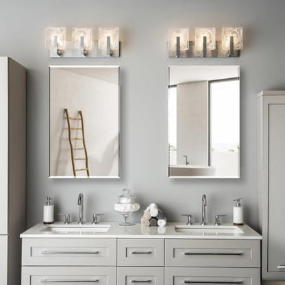 Bathroom Medicine Cabinet with 20"x26" Frameless Beveled Mirror,Recessed or Surface Mount, Space-Saving Storage for Toiletries,White Finish,Easy Installation - size: FMG-CM7005-2026