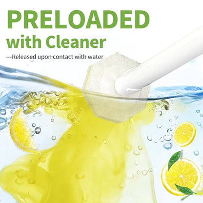 60 Count Toilet Bowl Cleaner Refill Pads for Clorox, Lemon Scent | Disposable Toilet Brush Heads, Toilet Bowl Cleaner, Pre-Loaded Cleaning Formula, Lemon Scent, Bathroom Cleaning Supplies - size: 1 Count (Pack of 60)