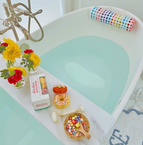 Anti Slip Bath Support – Stop Sliding in Bathtub – Silicone Body Stopper for Soaking Tubs – 44 Suction Cups – Luxury Bath Accessory, Dishwasher Safe - color: Frosted Glass